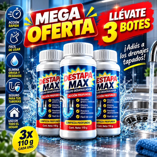 DESTAPA MAX– Limpia y Libera tus Tuberías y Drenajes
